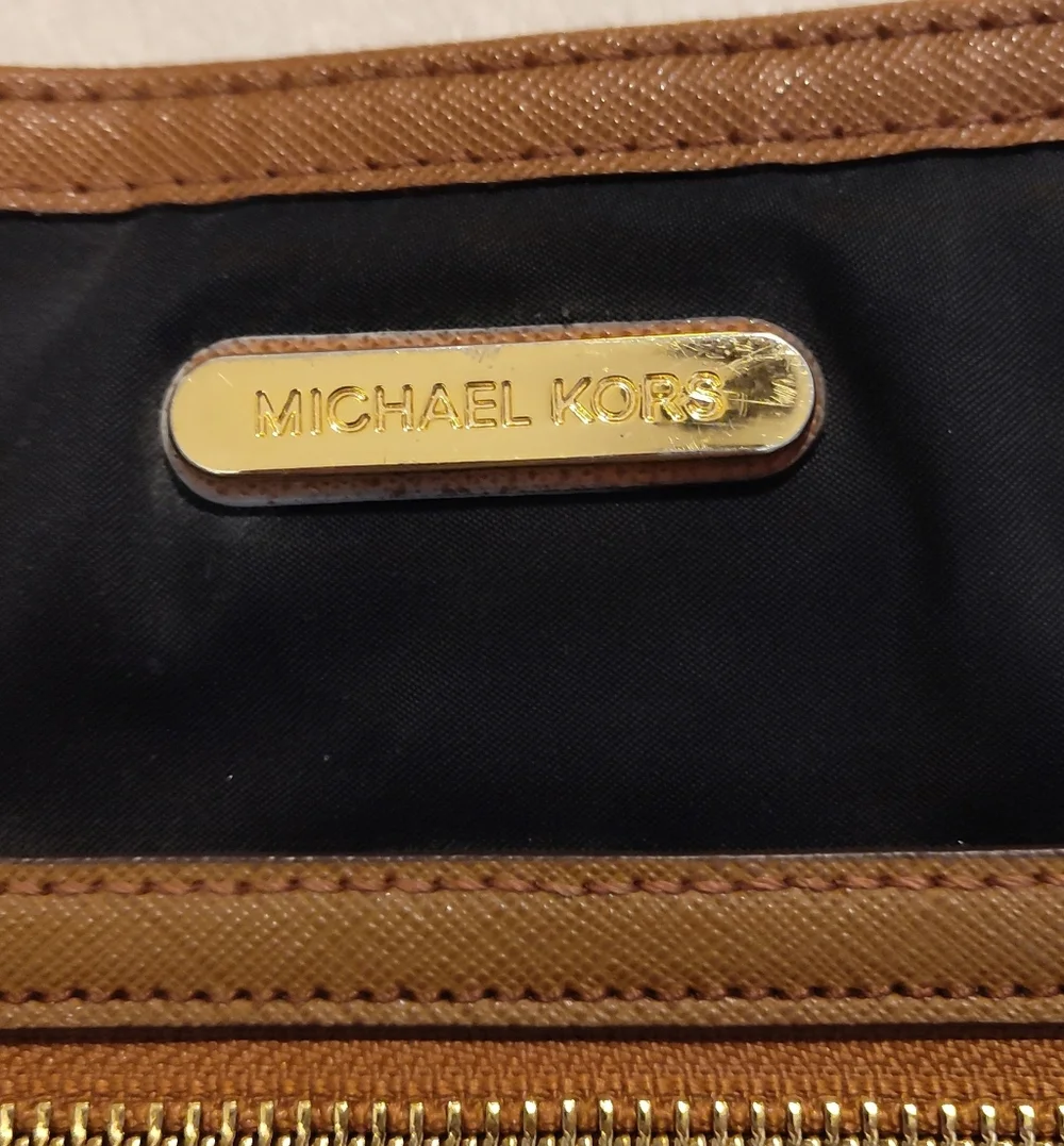 Michael Kors Black and Brown Crossbody Bag - Picture 3 of 13